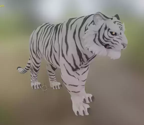 tiger rigged Low-poly 3D model