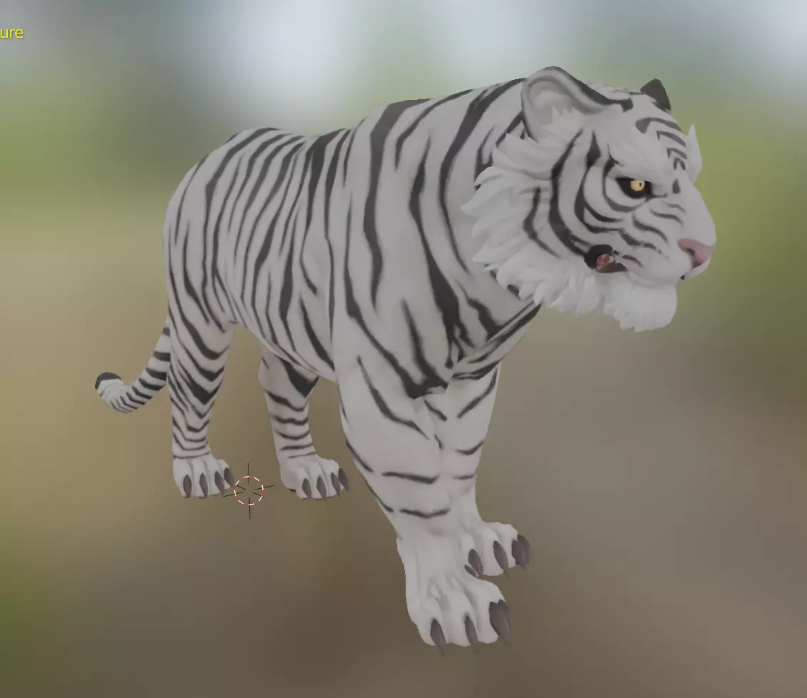tiger rigged Low-poly 3D model_0