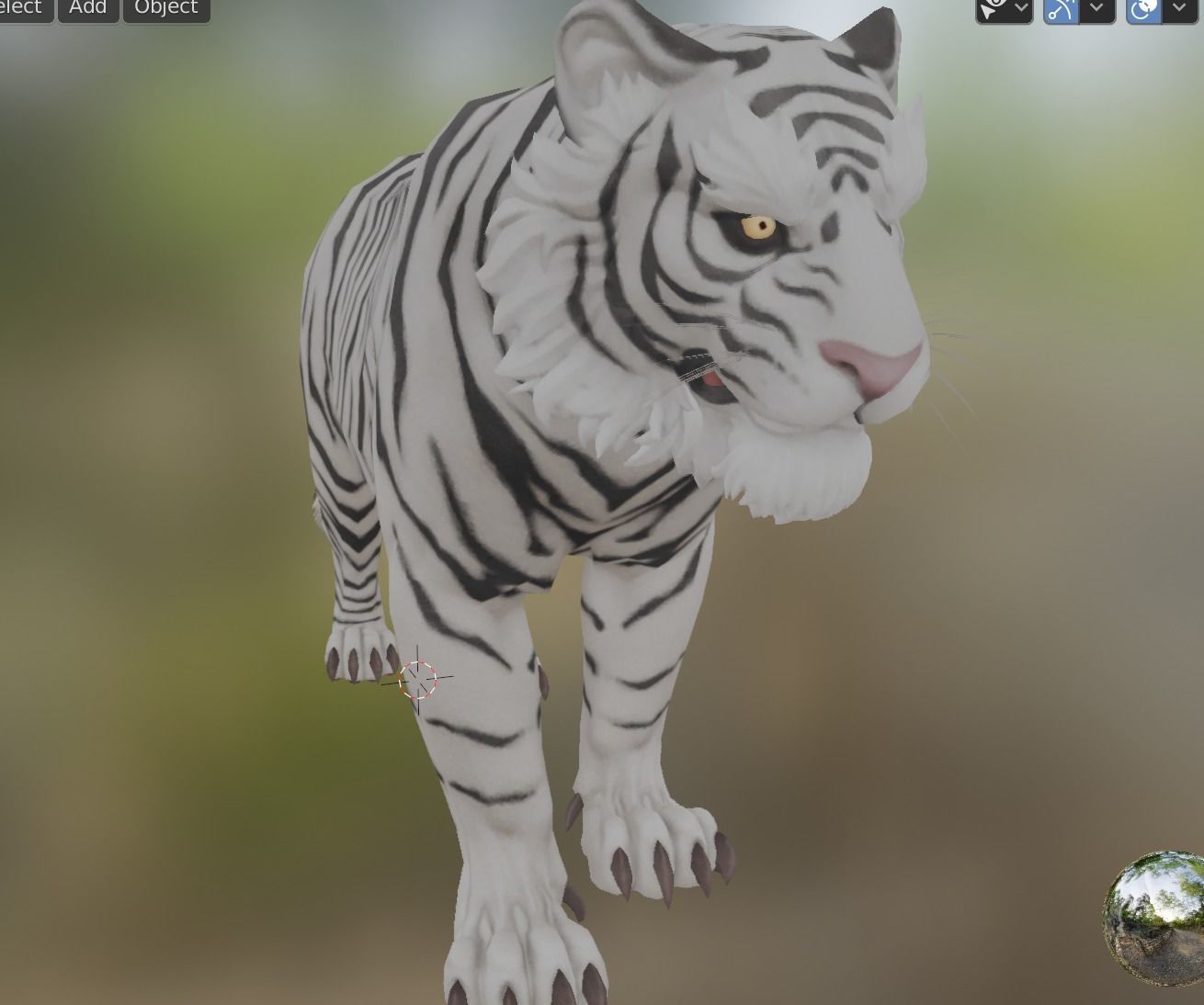 tiger rigged Low-poly 3D model_2