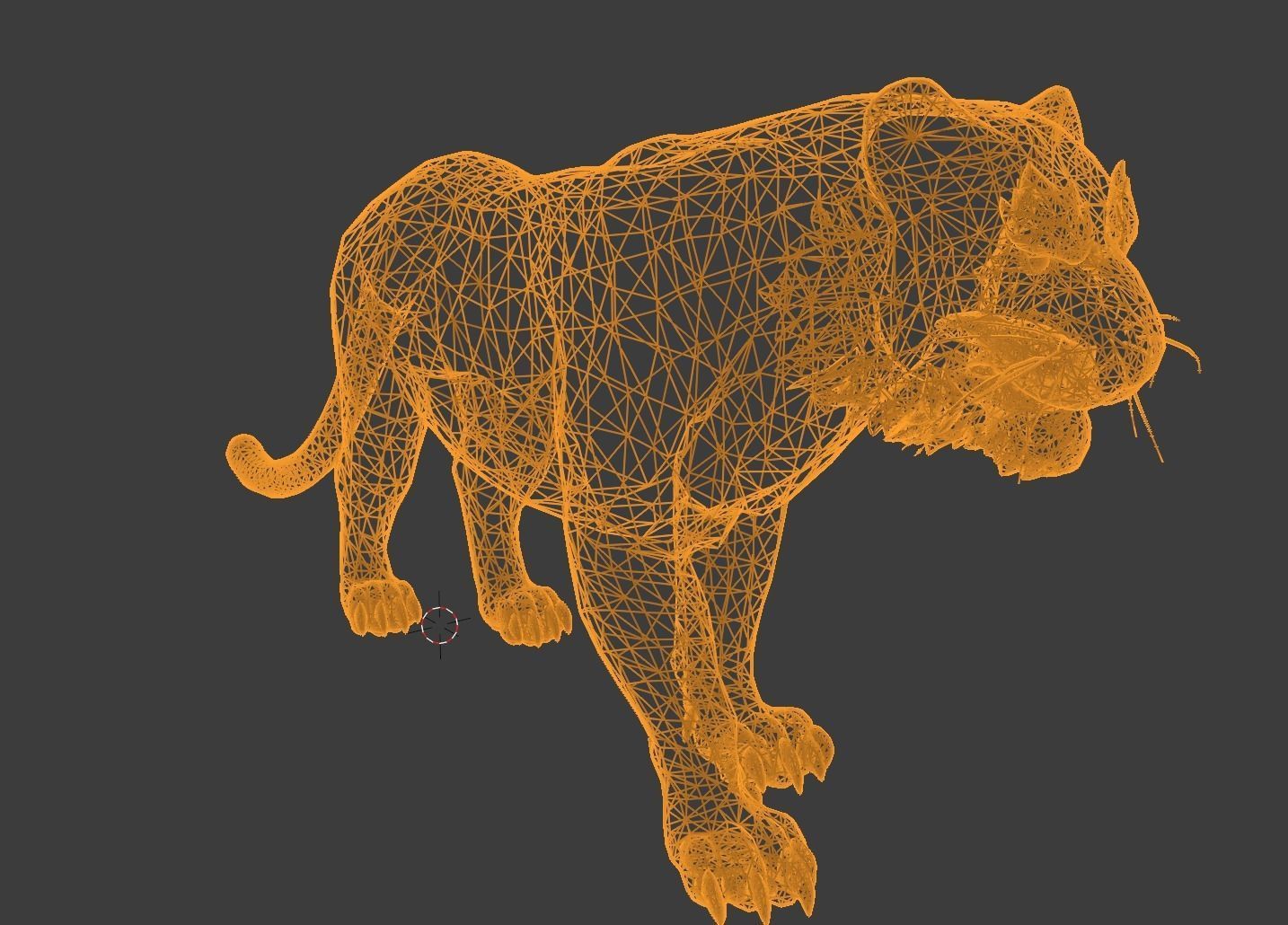 tiger rigged Low-poly 3D model_5