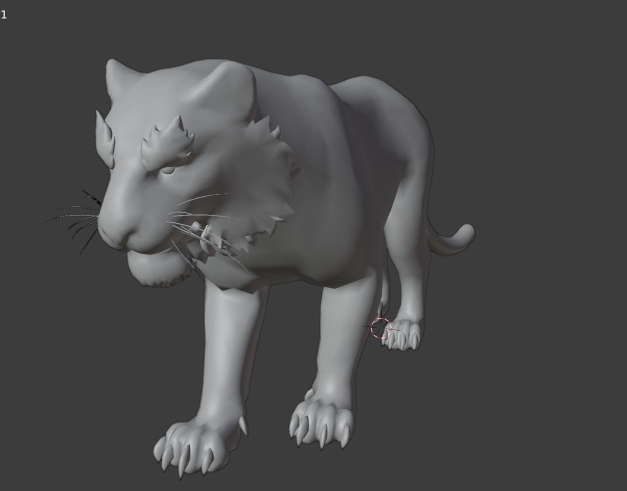 tiger rigged Low-poly 3D model_7