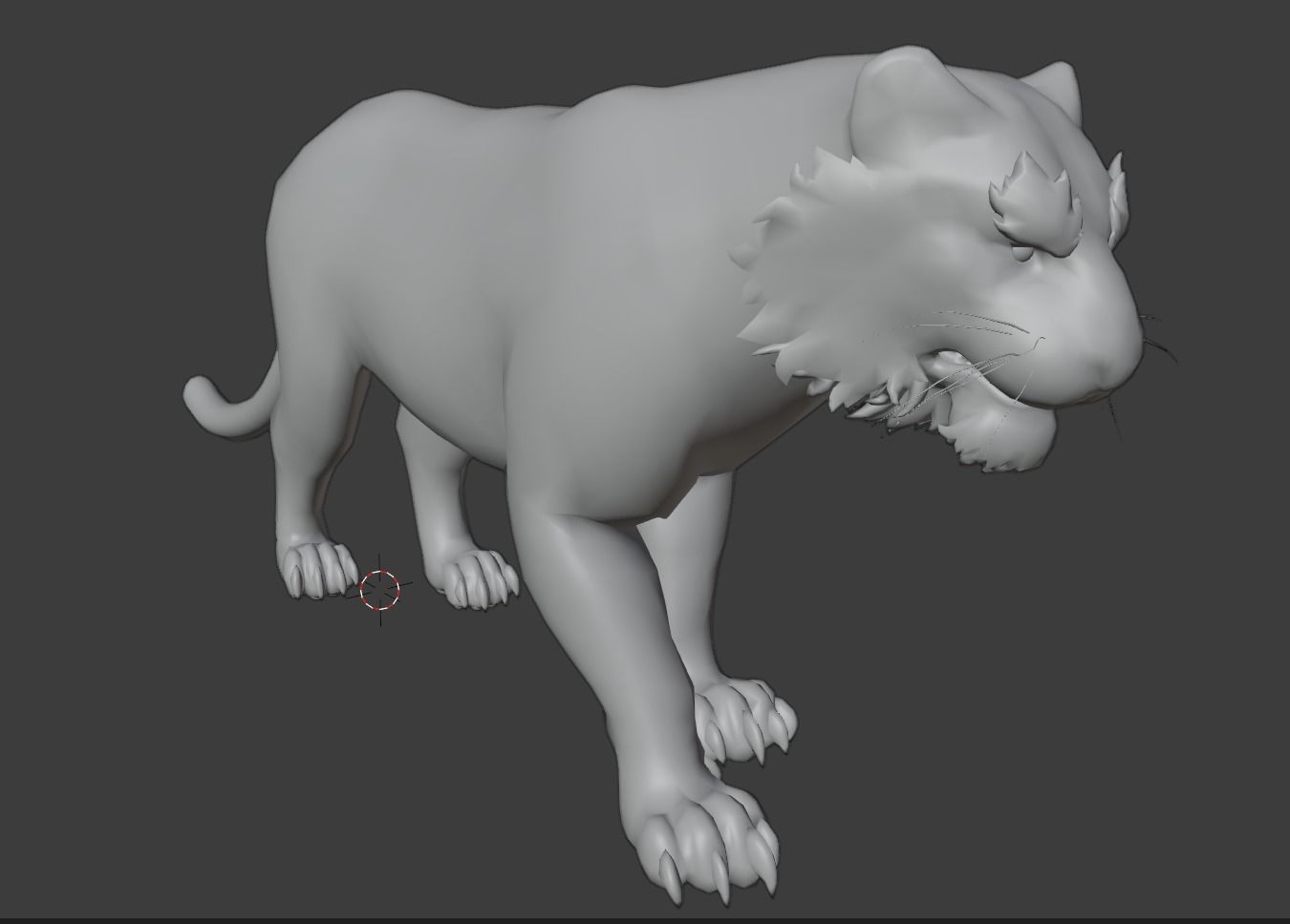 tiger rigged Low-poly 3D model_6
