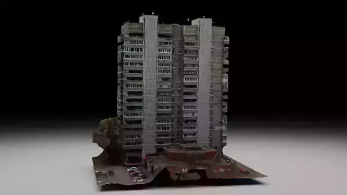 Old Soviet Panel Residential Building