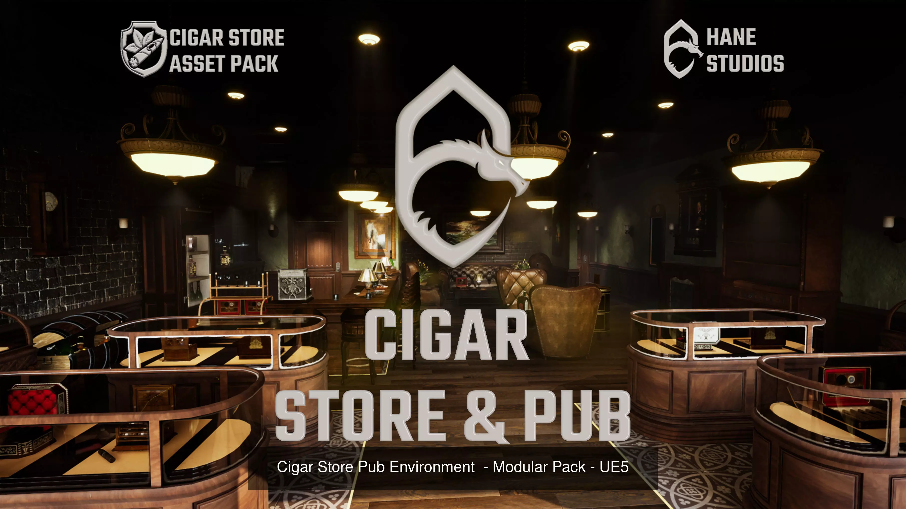 Cigar Store Pub Environment - Asset Pack 3D Model Collection_0