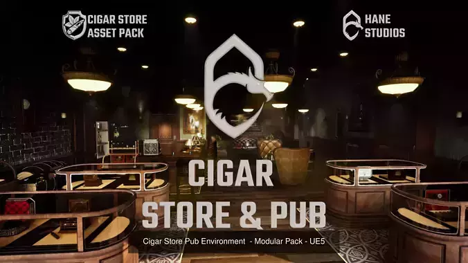 Cigar Store Pub Environment - Asset Pack 3D Model Collection