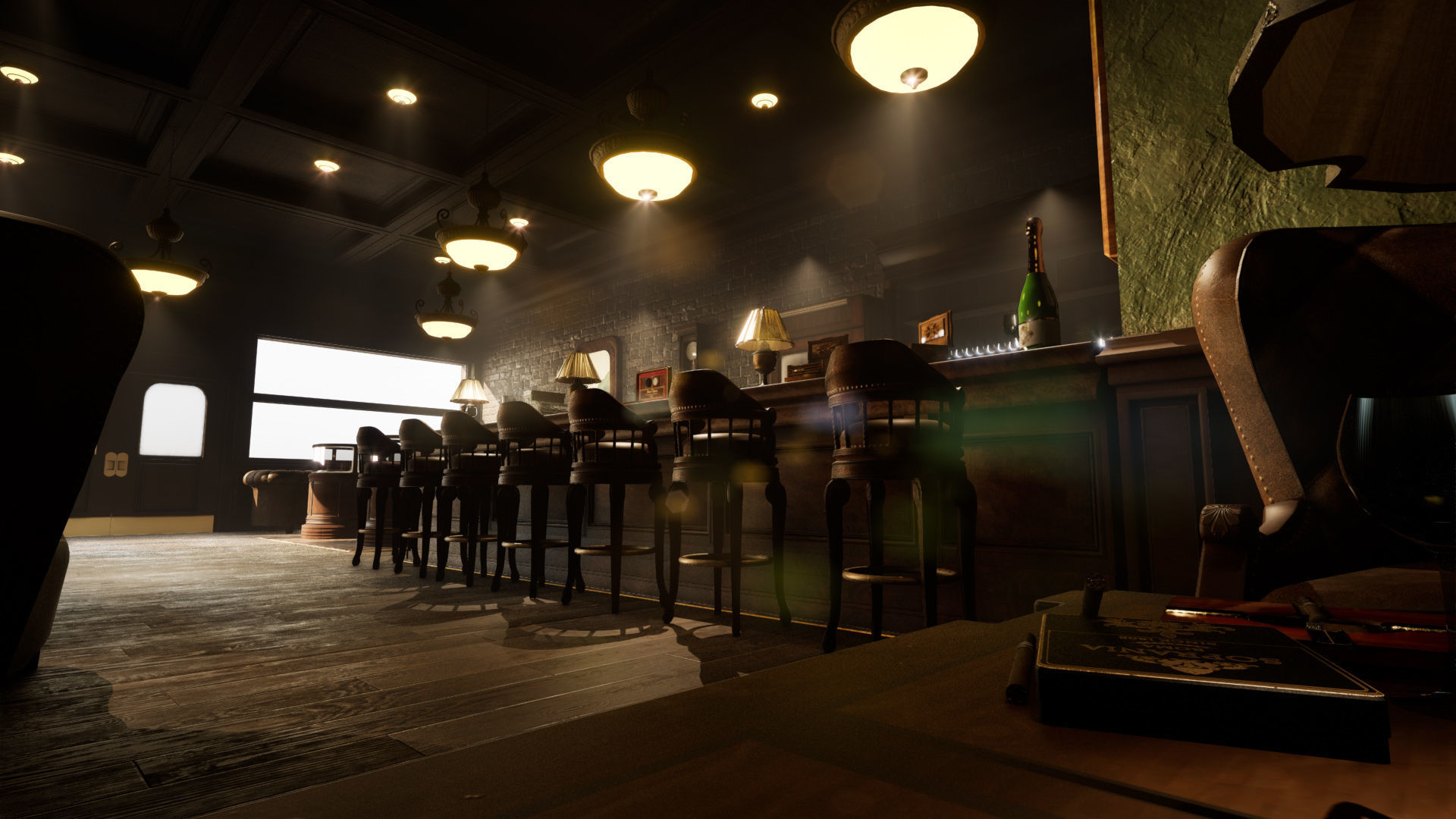 Cigar Store Pub Environment - Asset Pack 3D Model Collection_27