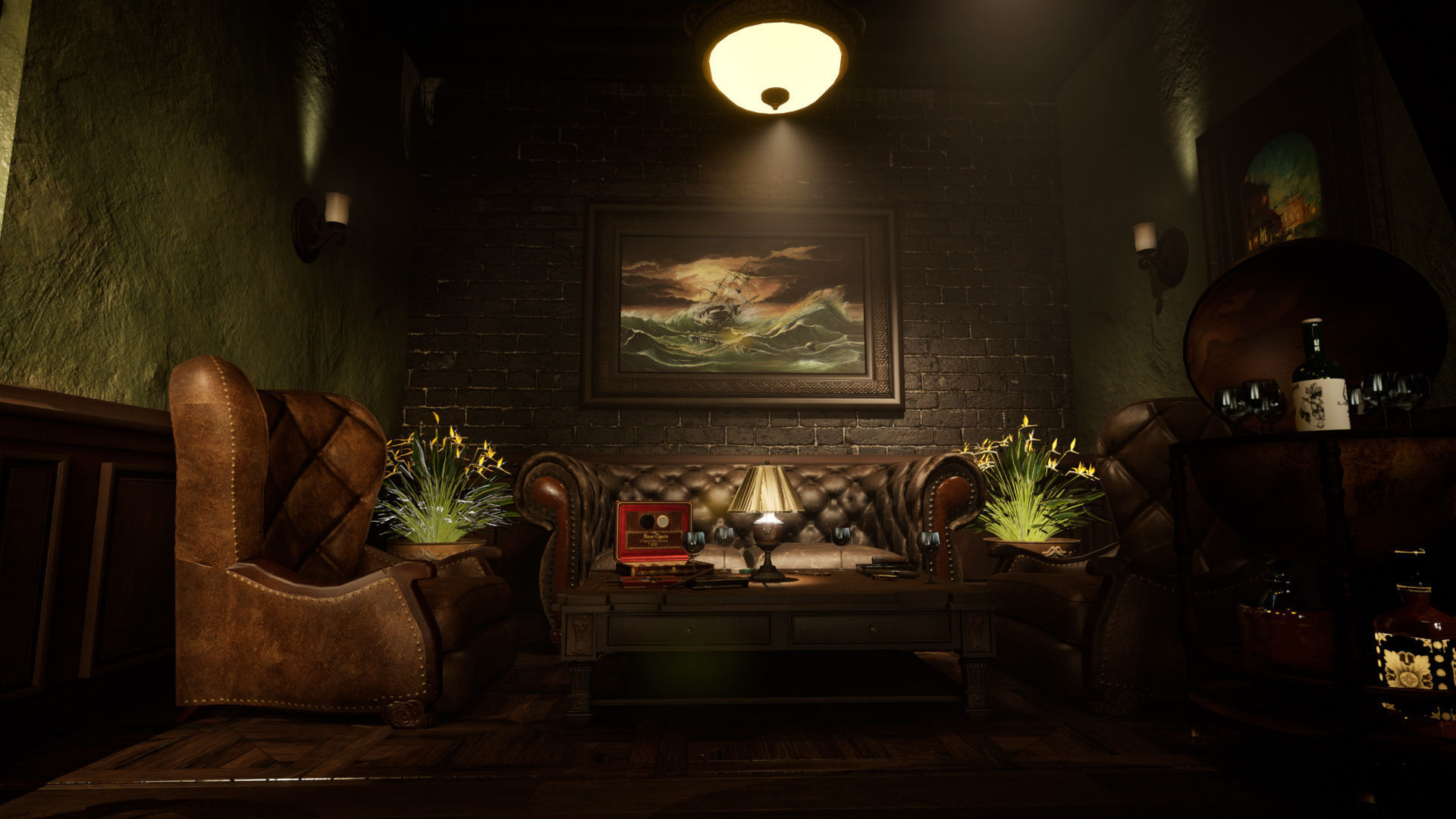 Cigar Store Pub Environment - Asset Pack 3D Model Collection_14