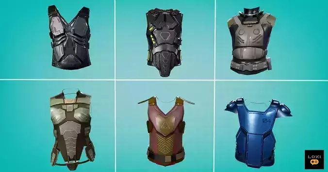 High-Quality 3D Battle Vests and Packs for Characters