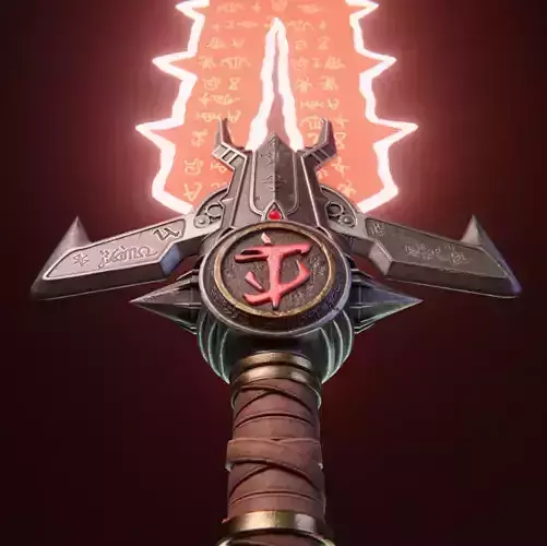 The crucible sword DOON ENTERNAL Low-poly 3D model