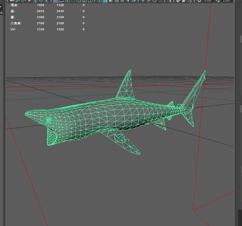 Shark Low-poly 3D model_6