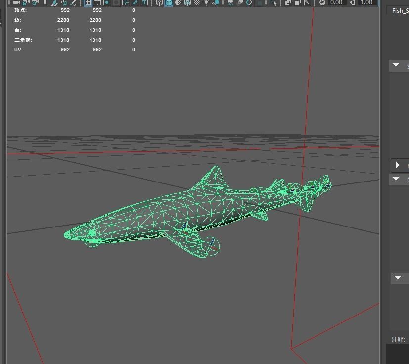 Shark Low-poly 3D model_2