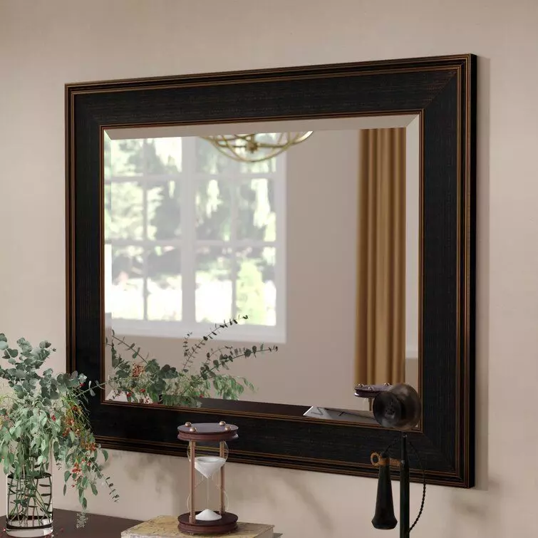 Rectangle Wood Wall Mirror Free 3D model