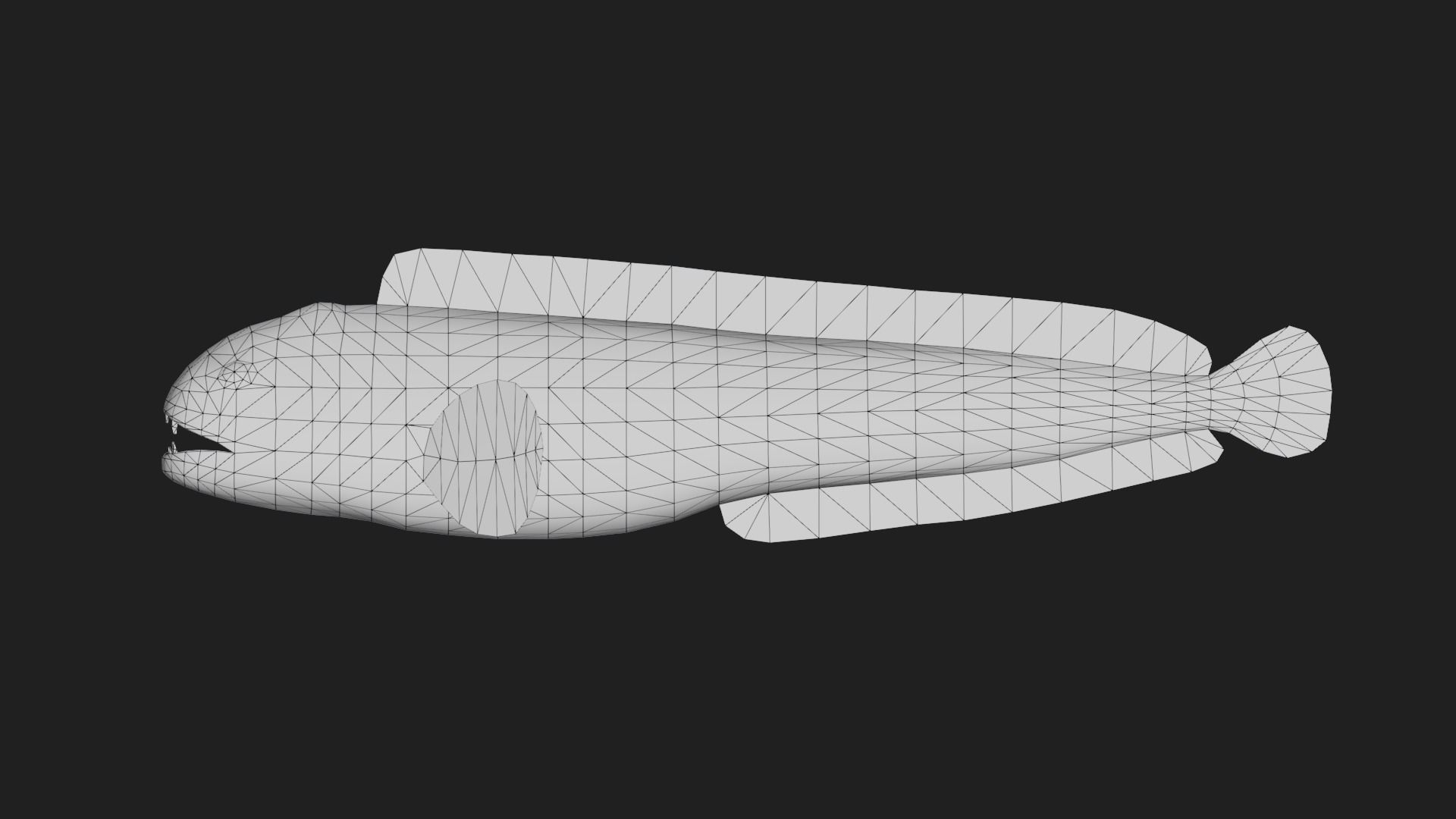 Wolffish Low-poly 3D model_1