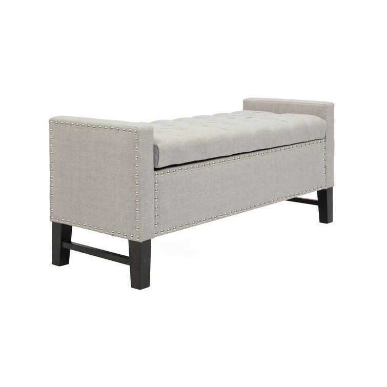 Auberge Upholstered Storage Bench 3D model_3