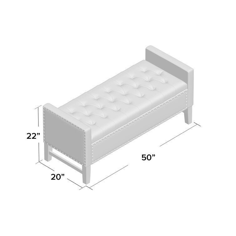Auberge Upholstered Storage Bench 3D model_1