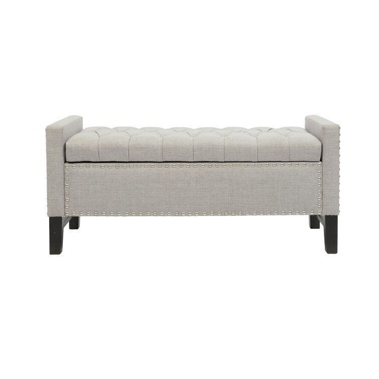 Auberge Upholstered Storage Bench 3D model_2
