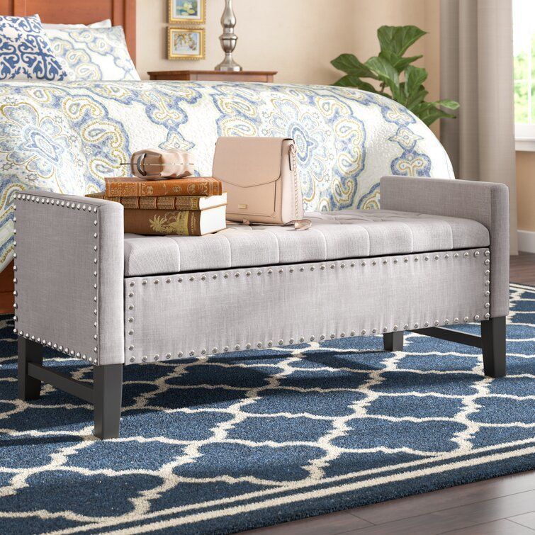 Auberge Upholstered Storage Bench 3D model_5