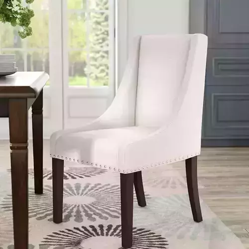 Morris Linen Solid Back Parsons Chair