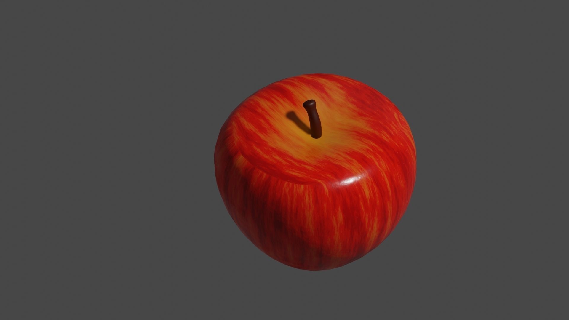 Realistic 3D Model of a Juicy Apple Low-poly 3D model_1
