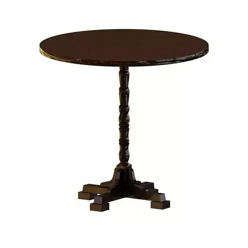 Single-legged round high pub table 3D model
