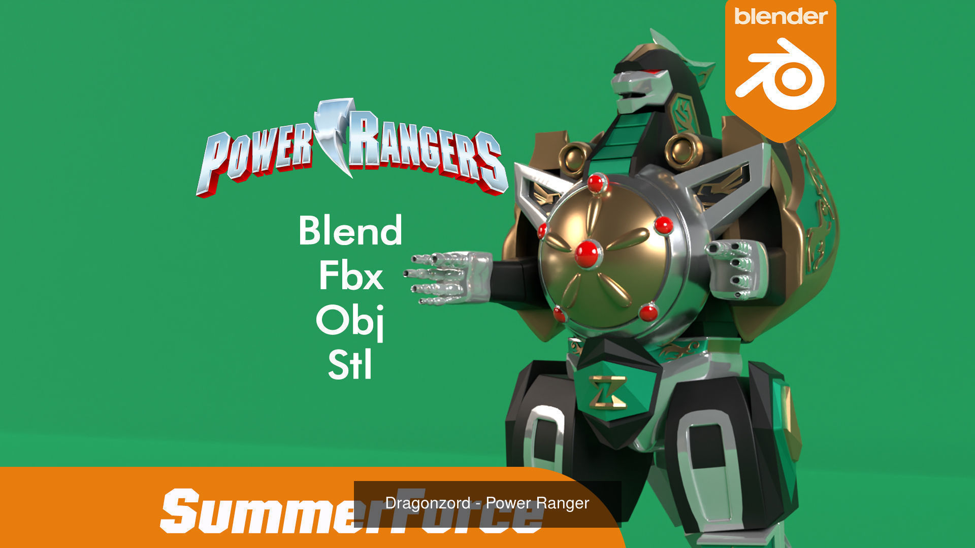 Dinozord - Power Ranger 3D Model Collection_6