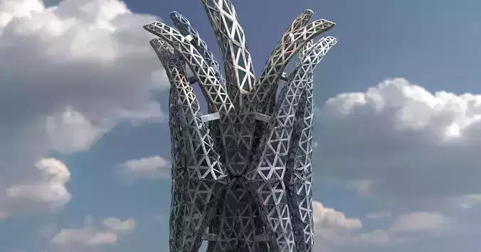 Glass pyramid Elite Tower Complex Tall 