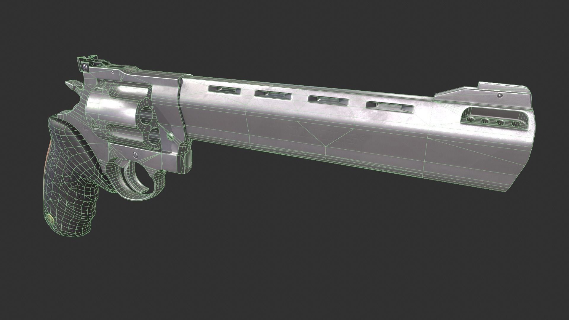 Taurus 454 Raging Bull Low-poly 3D model_8