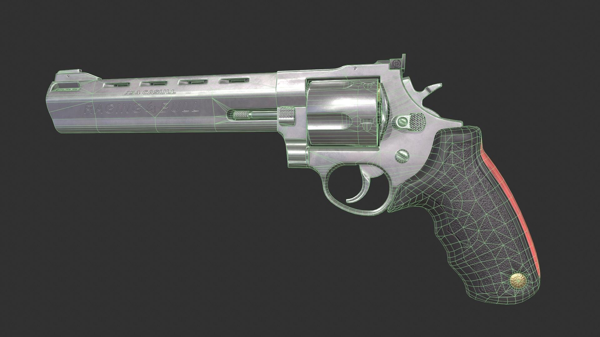Taurus 454 Raging Bull Low-poly 3D model_2