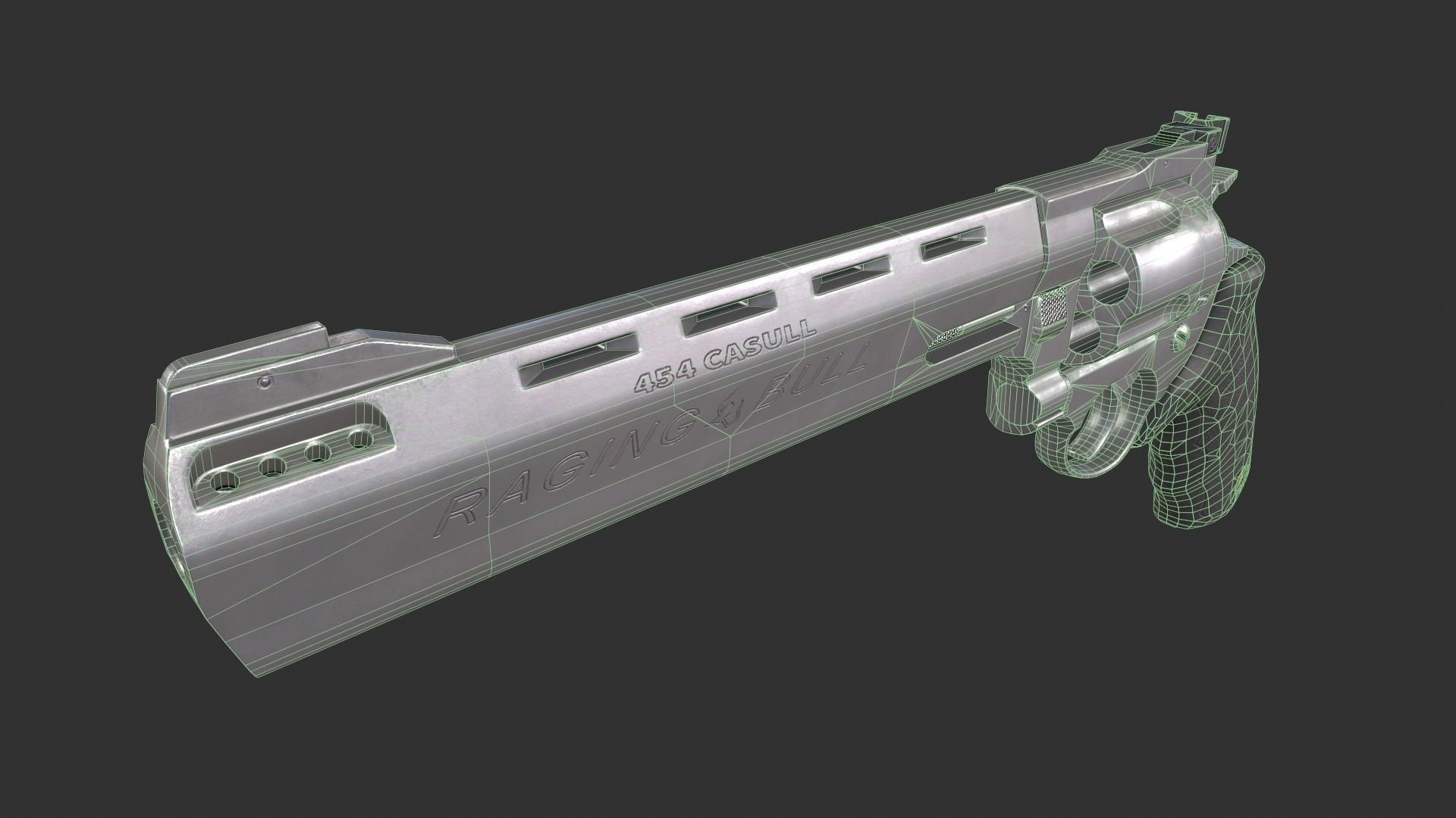 Taurus 454 Raging Bull Low-poly 3D model_6