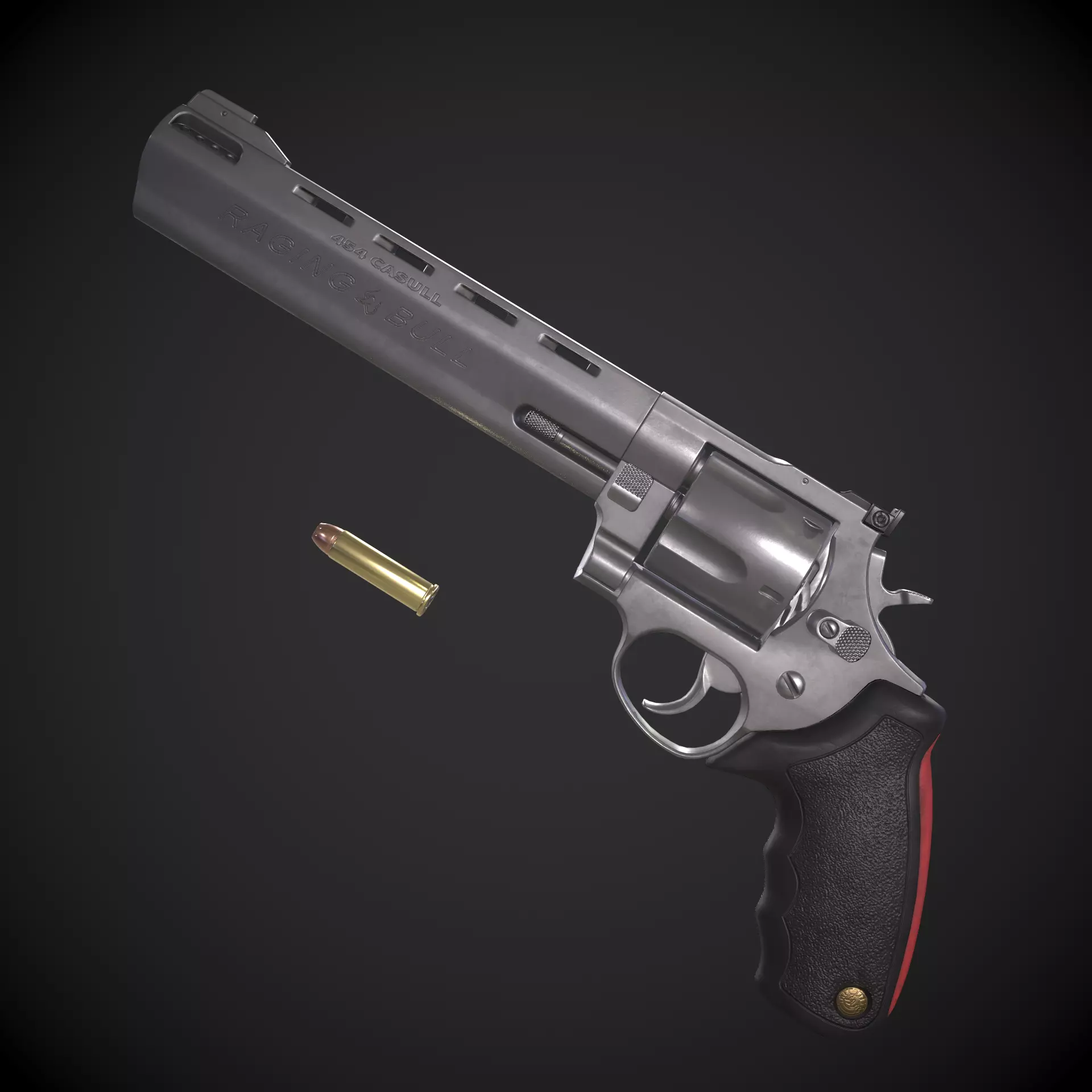 Taurus 454 Raging Bull Low-poly 3D model_0