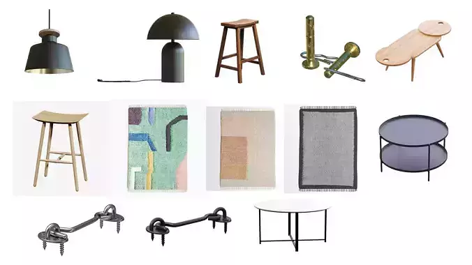 Interior equipment 3D Model Collection