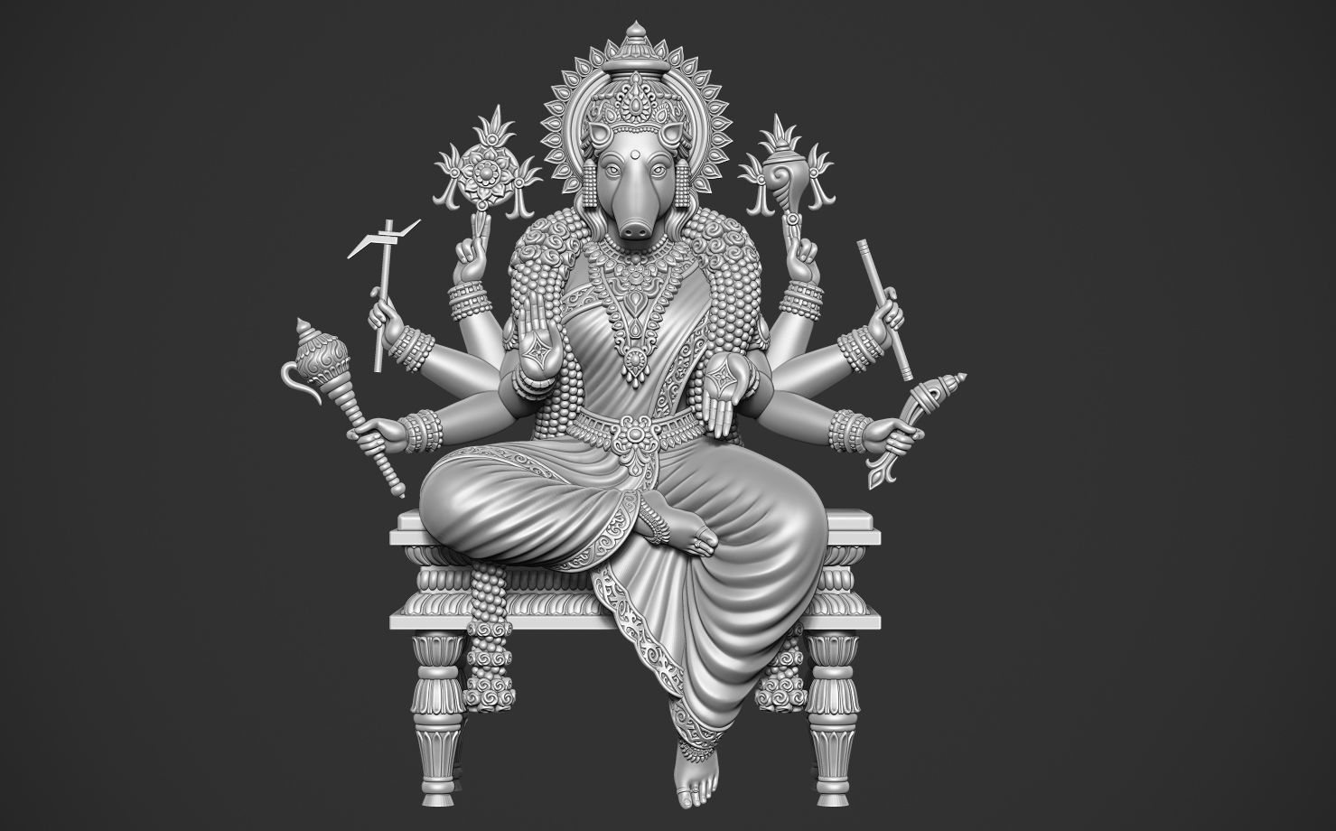 Varaahiamman 3D print model_12
