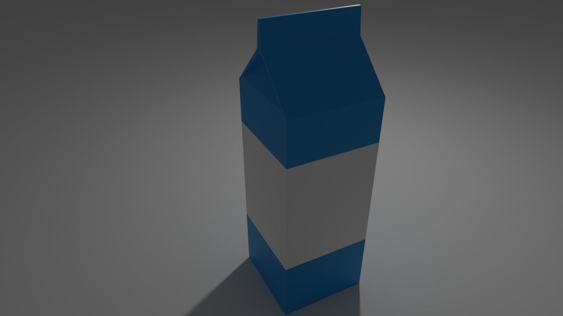 Milk Box Low-poly 3D model_3