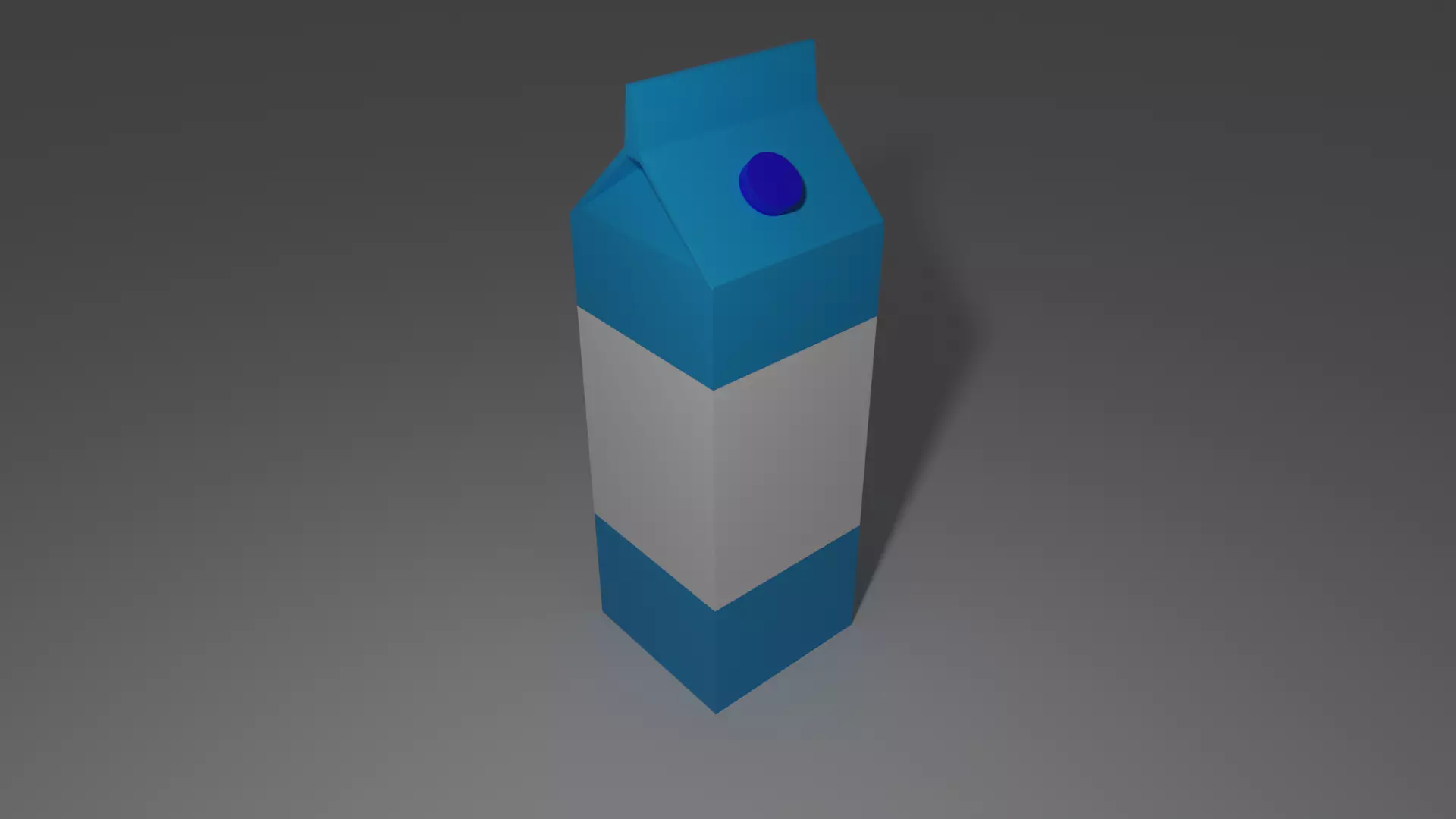 Milk Box Low-poly 3D model_0
