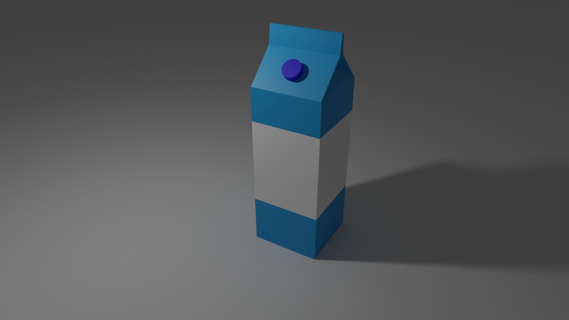 Milk Box Low-poly 3D model_1