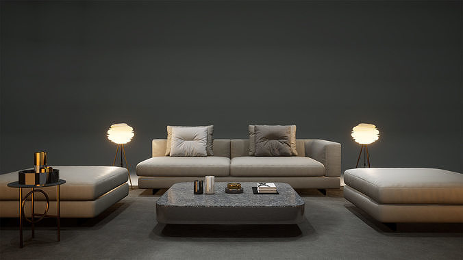 DH STUDIO Furniture Collection 05 Low-poly 3D model 3