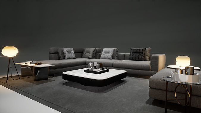 DH STUDIO Furniture Collection 05 Low-poly 3D model 2