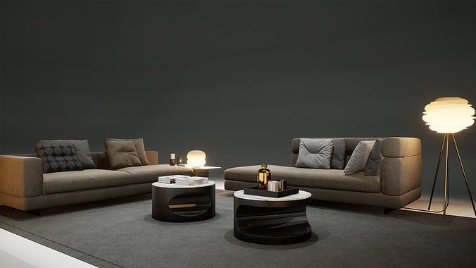 DH STUDIO Furniture Collection 05 Low-poly 3D model 4