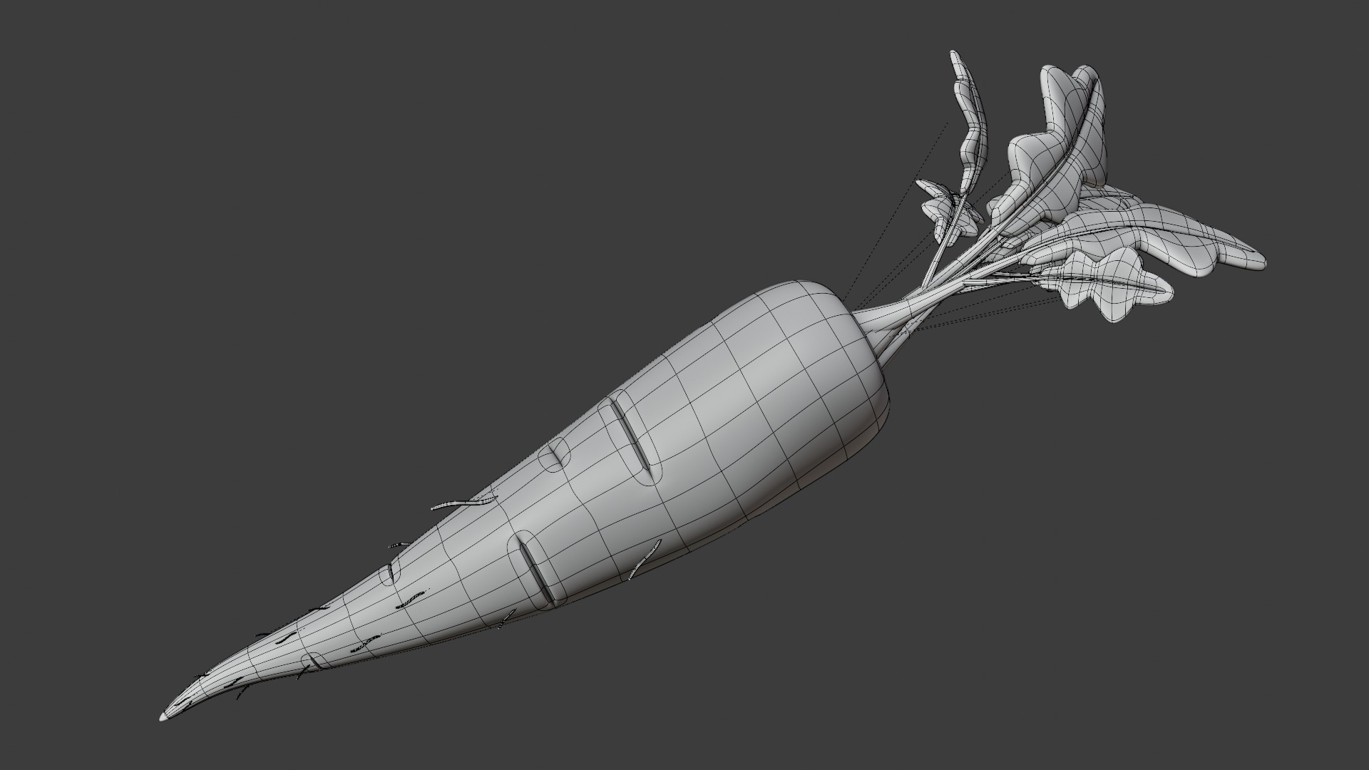 Cartoon Carrot - Stylized Low-Poly Vegetable 3D Model 3D model_8