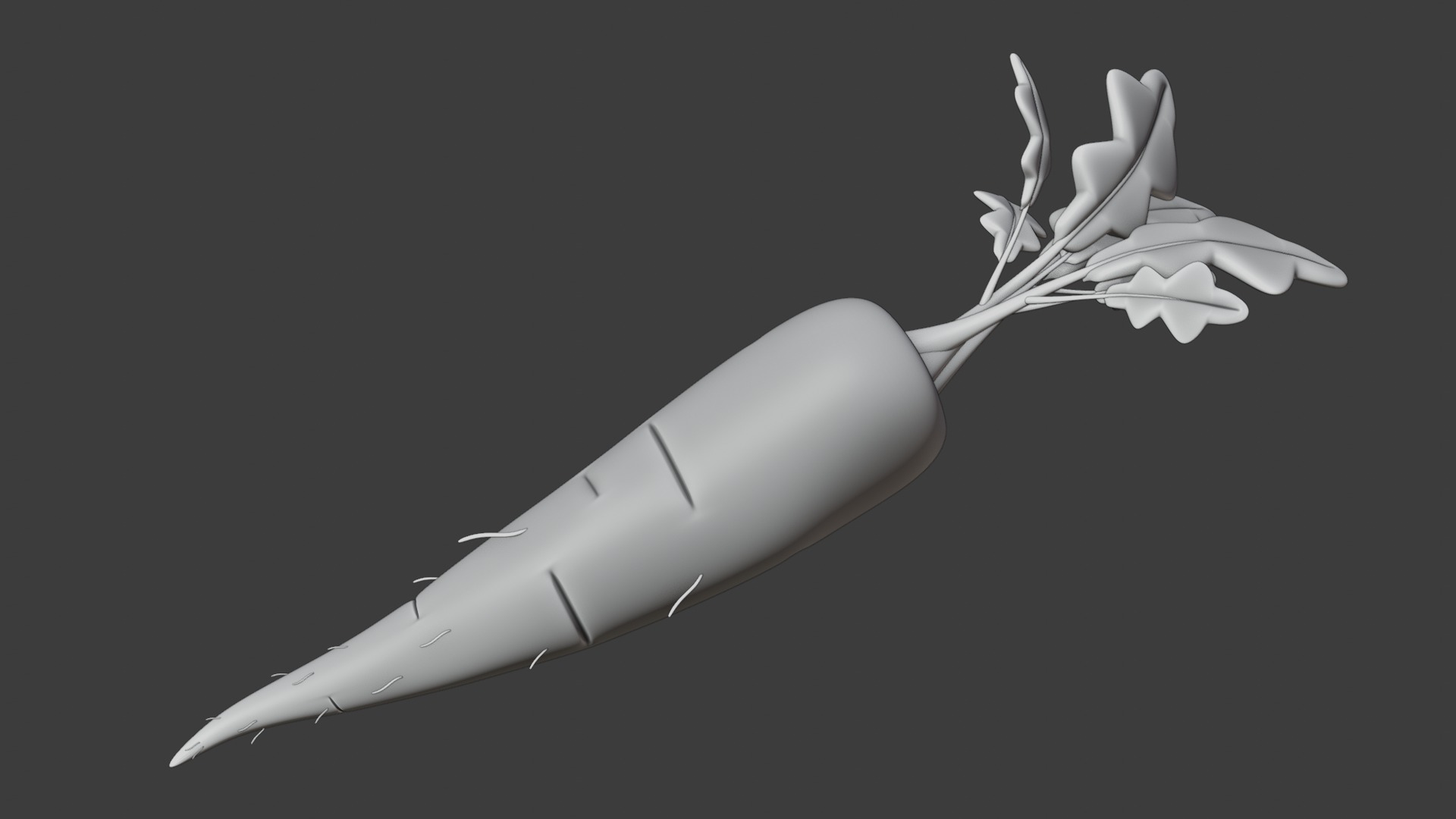 Cartoon Carrot - Stylized Low-Poly Vegetable 3D Model 3D model_7