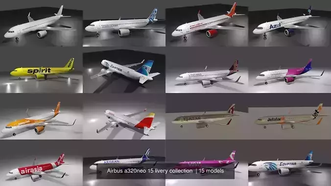 Airbus a320neo 15 livery collection  
