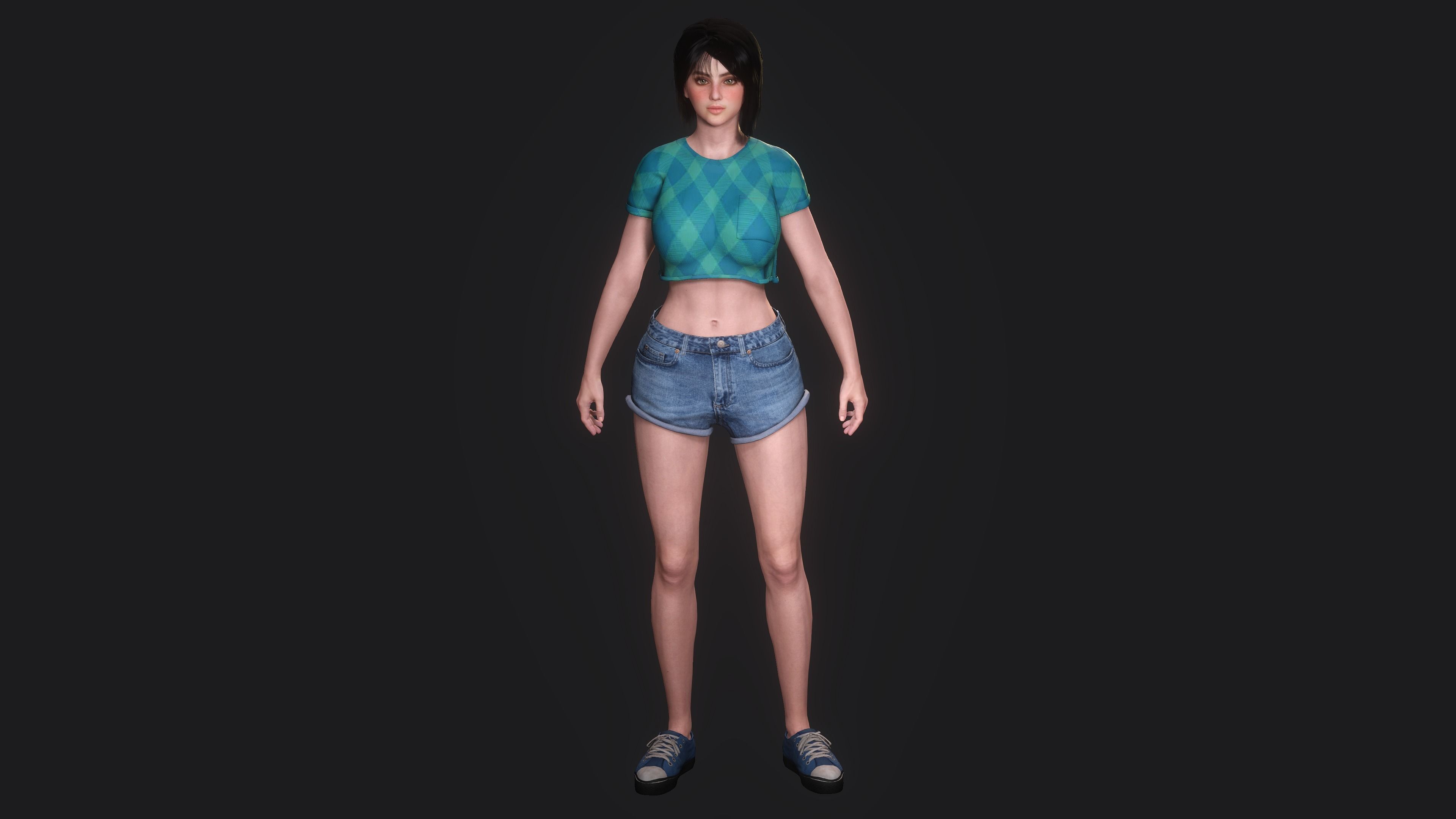 Josie ver2 -AAA Realistic Female Character Low-poly 3D model Low-poly 3D model_15