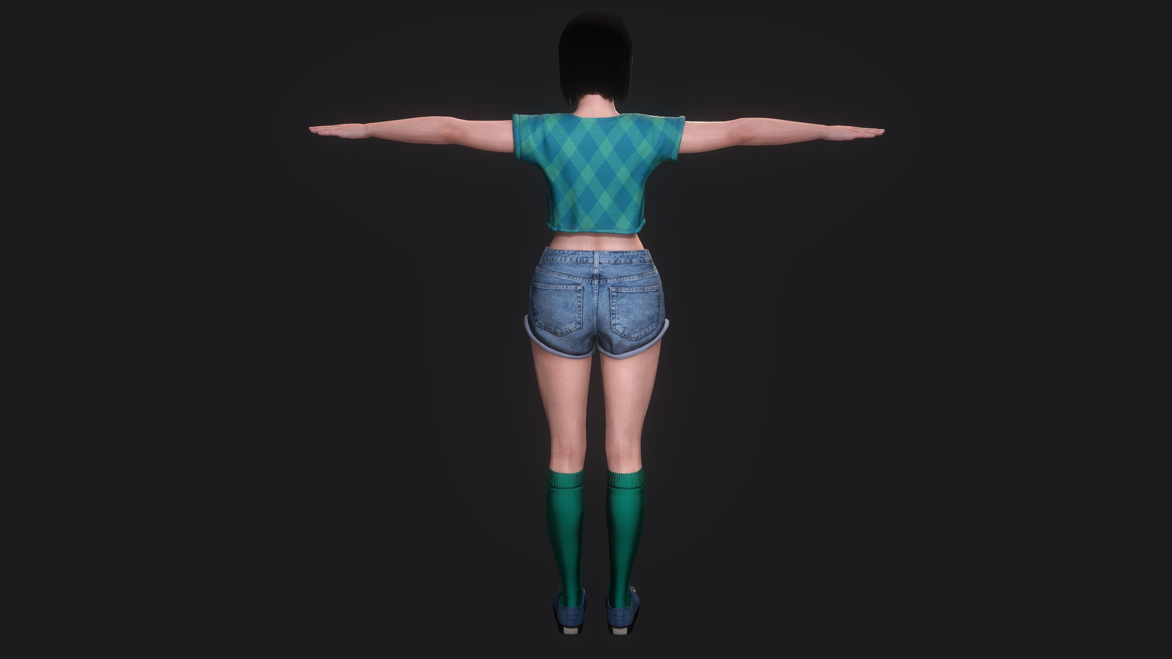 Josie ver2 -AAA Realistic Female Character Low-poly 3D model Low-poly 3D model_18