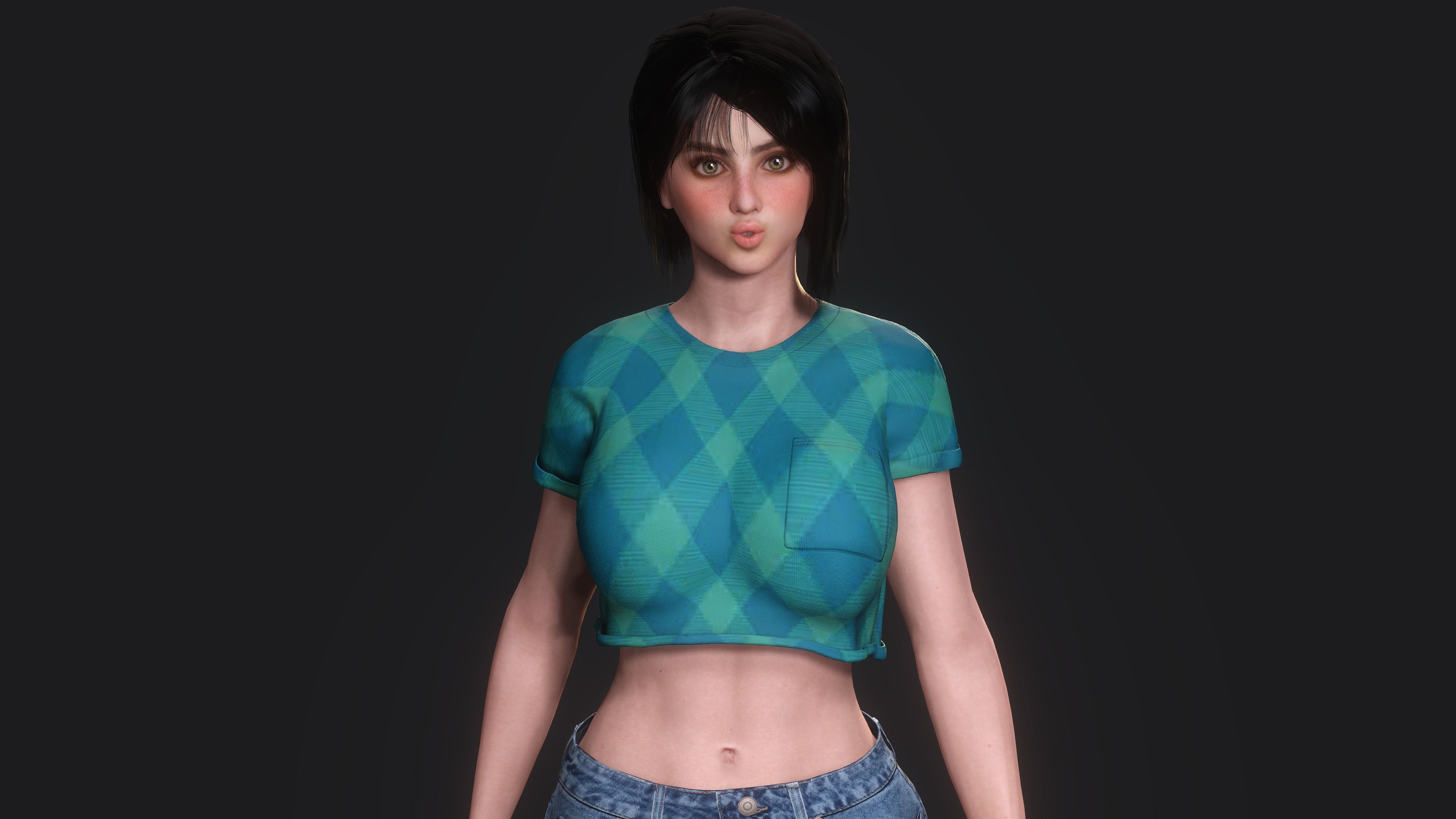 Josie ver2 -AAA Realistic Female Character Low-poly 3D model Low-poly 3D model_8
