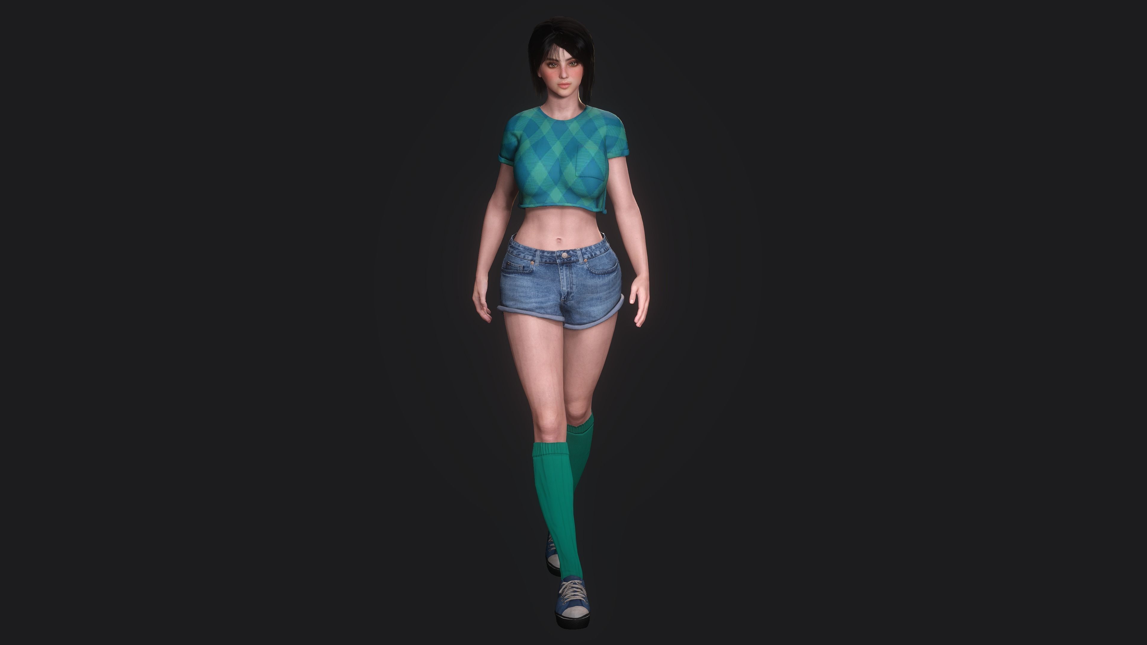 Josie ver2 -AAA Realistic Female Character Low-poly 3D model Low-poly 3D model_12