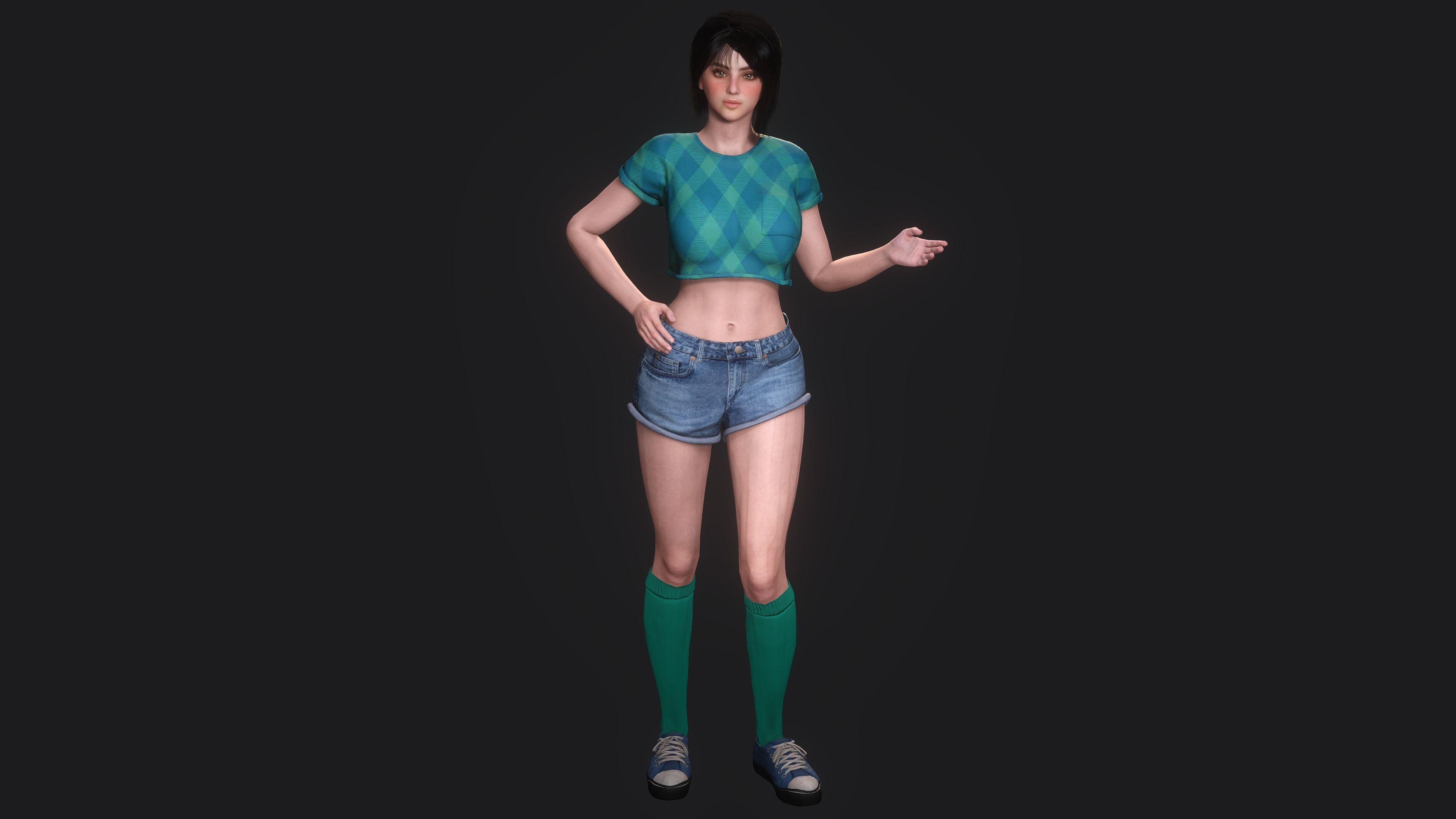 Josie ver2 -AAA Realistic Female Character Low-poly 3D model Low-poly 3D model_13