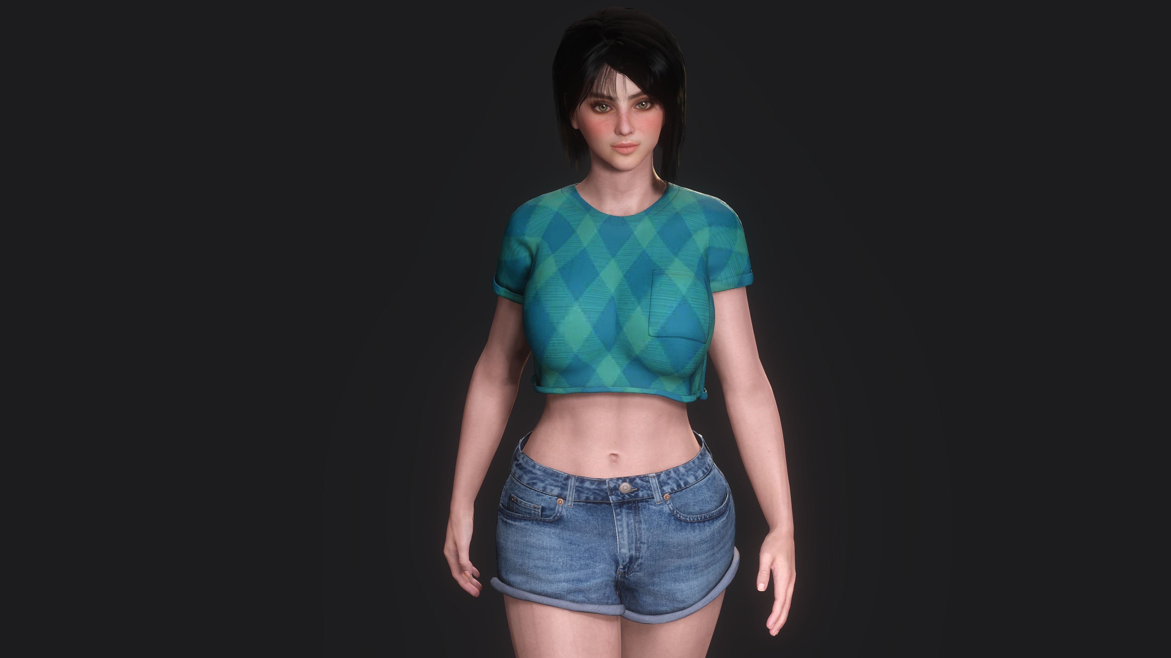 Josie ver2 -AAA Realistic Female Character Low-poly 3D model Low-poly 3D model_4