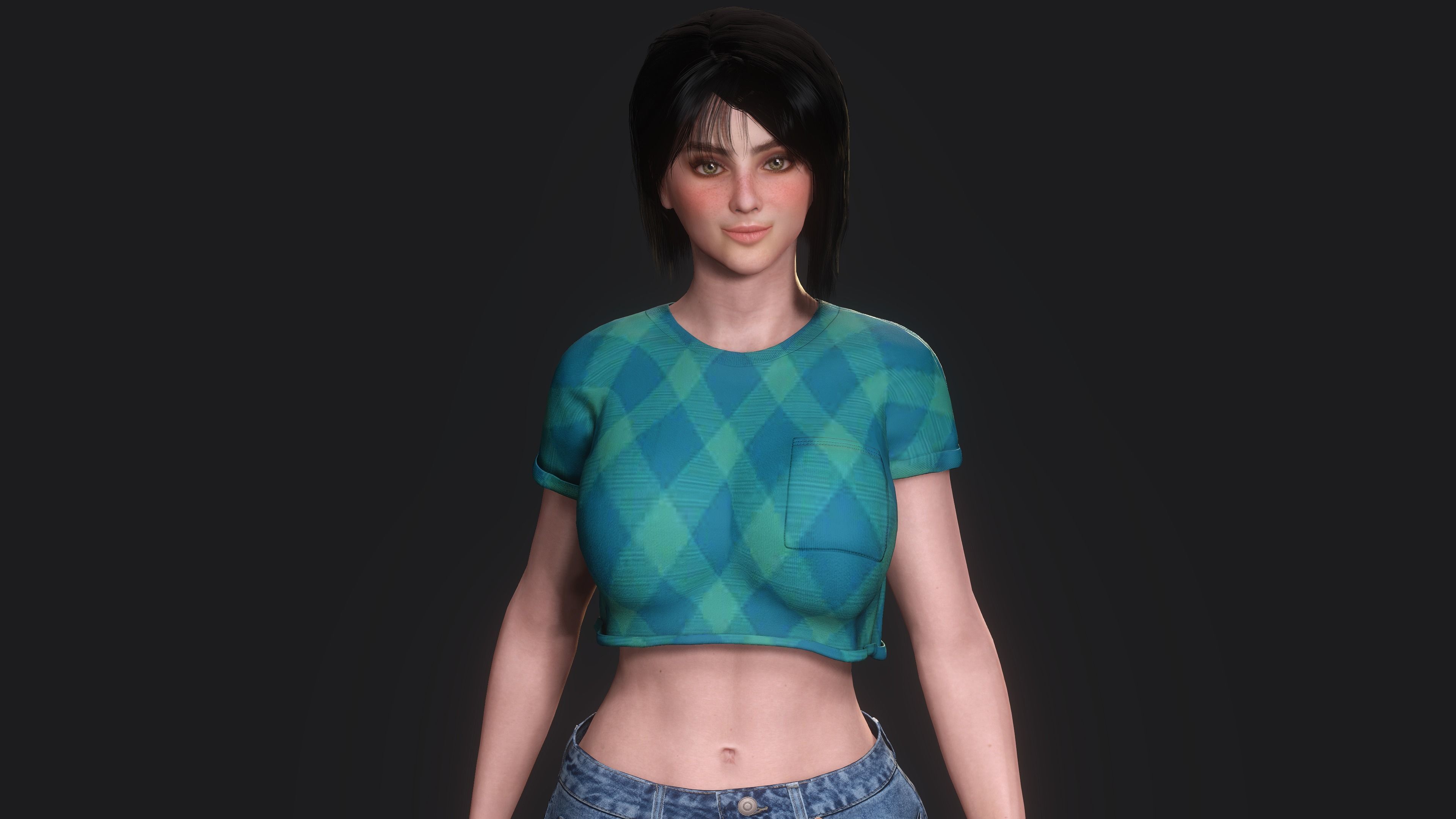 Josie ver2 -AAA Realistic Female Character Low-poly 3D model Low-poly 3D model_7