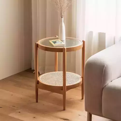 Bistro Rattan Round Side Table
