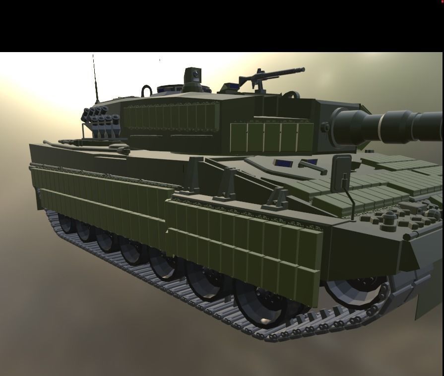Leopard 2A4 with reactive armor 3D model_6